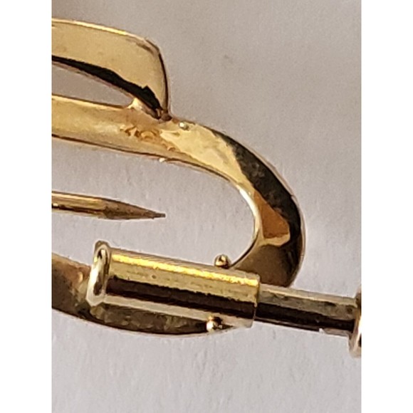 Vintage 14K Yellow & Diamond Ribbon Bow Pin Brooch 9.8 grams 2 1/2" L X 1 1/8" H - Picture 14 of 16